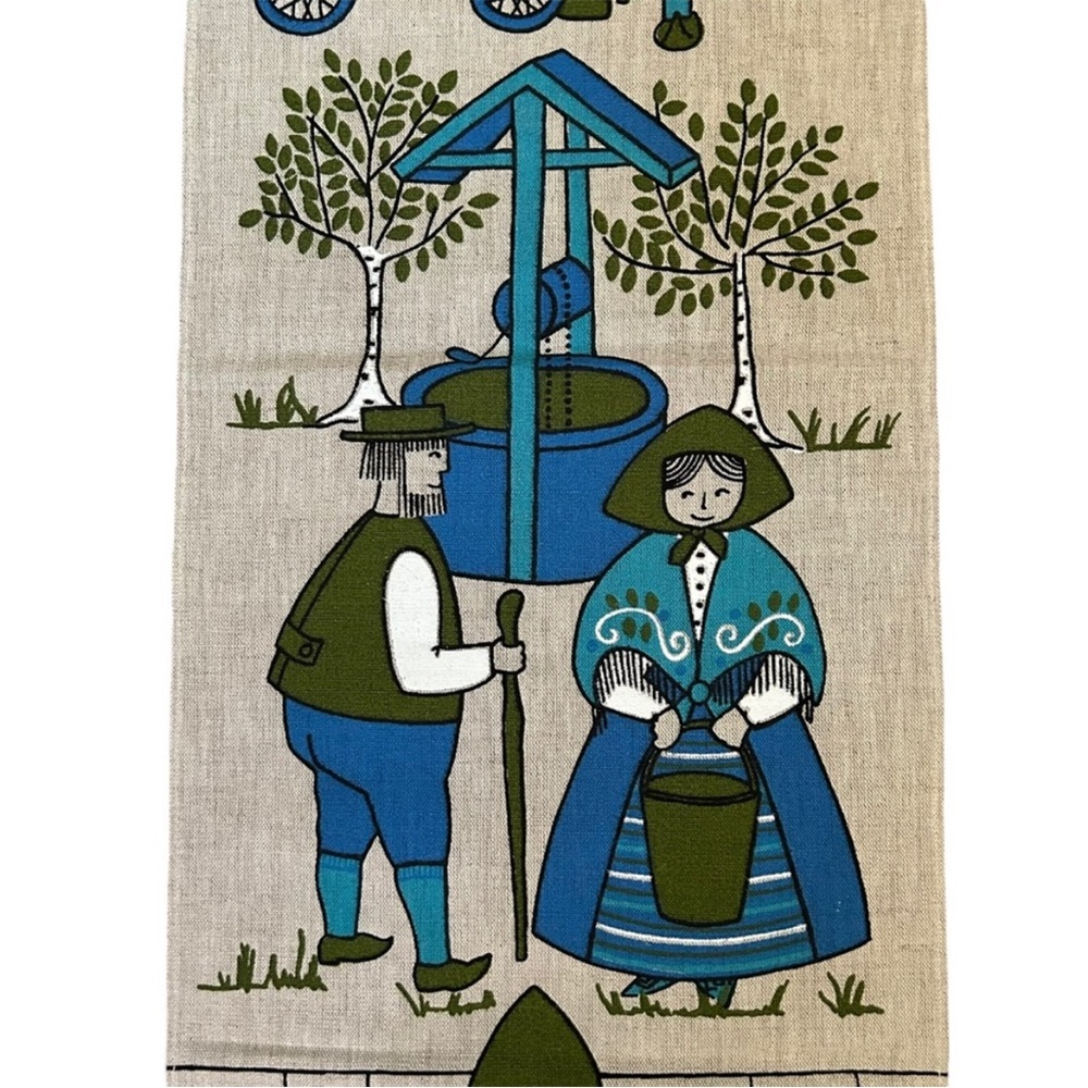 Vintage Mid-Century Swedish Scandinavian Folk Art Textile Wall Hanging by Ullas - Picture 4 of 8